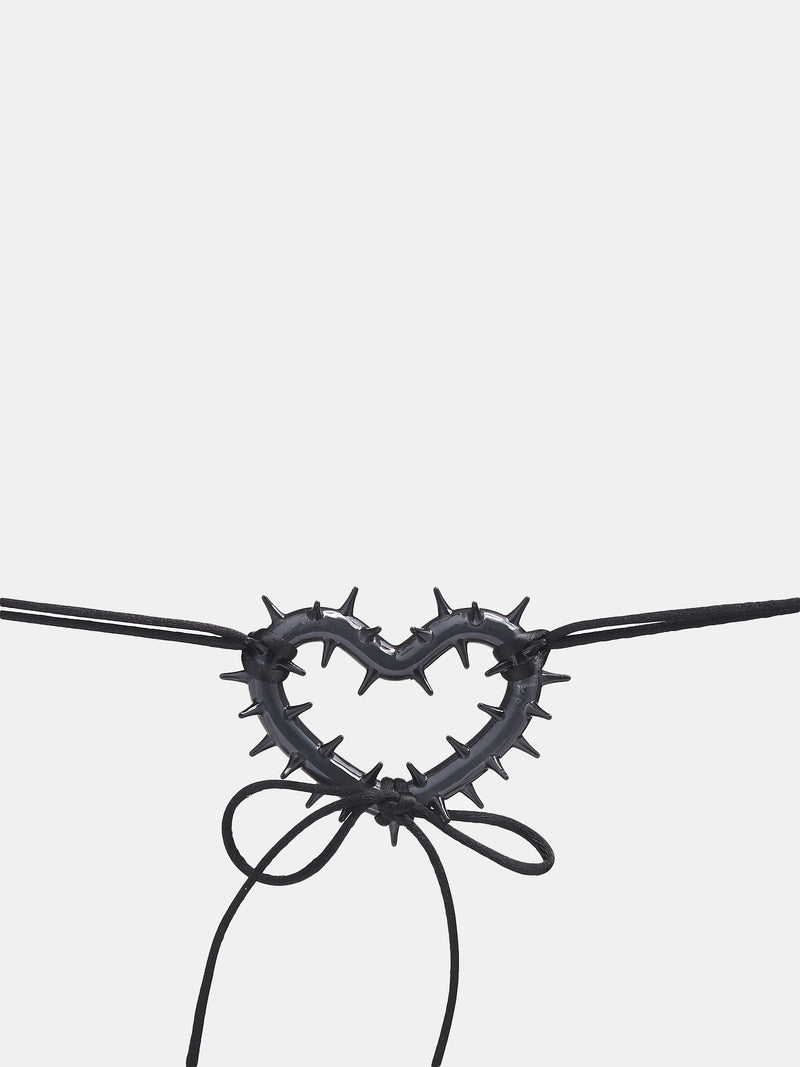 Spiky Heart Necklace (NEK-SPY-HEA-SMOKE)