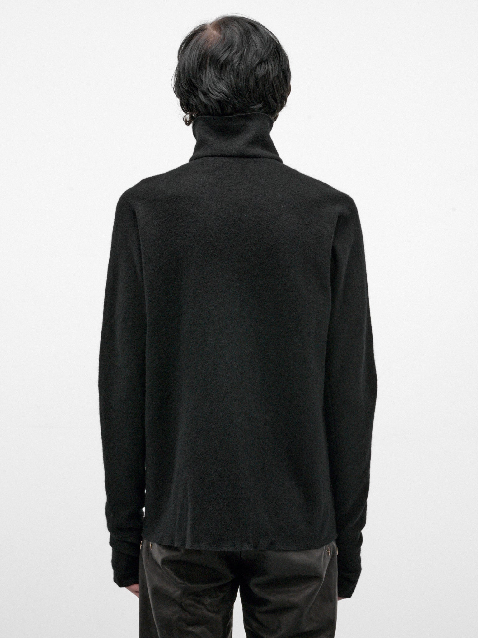 Black Wool-Alpaca Zipped Jacket (NH256DZ-NWA-BLACK)