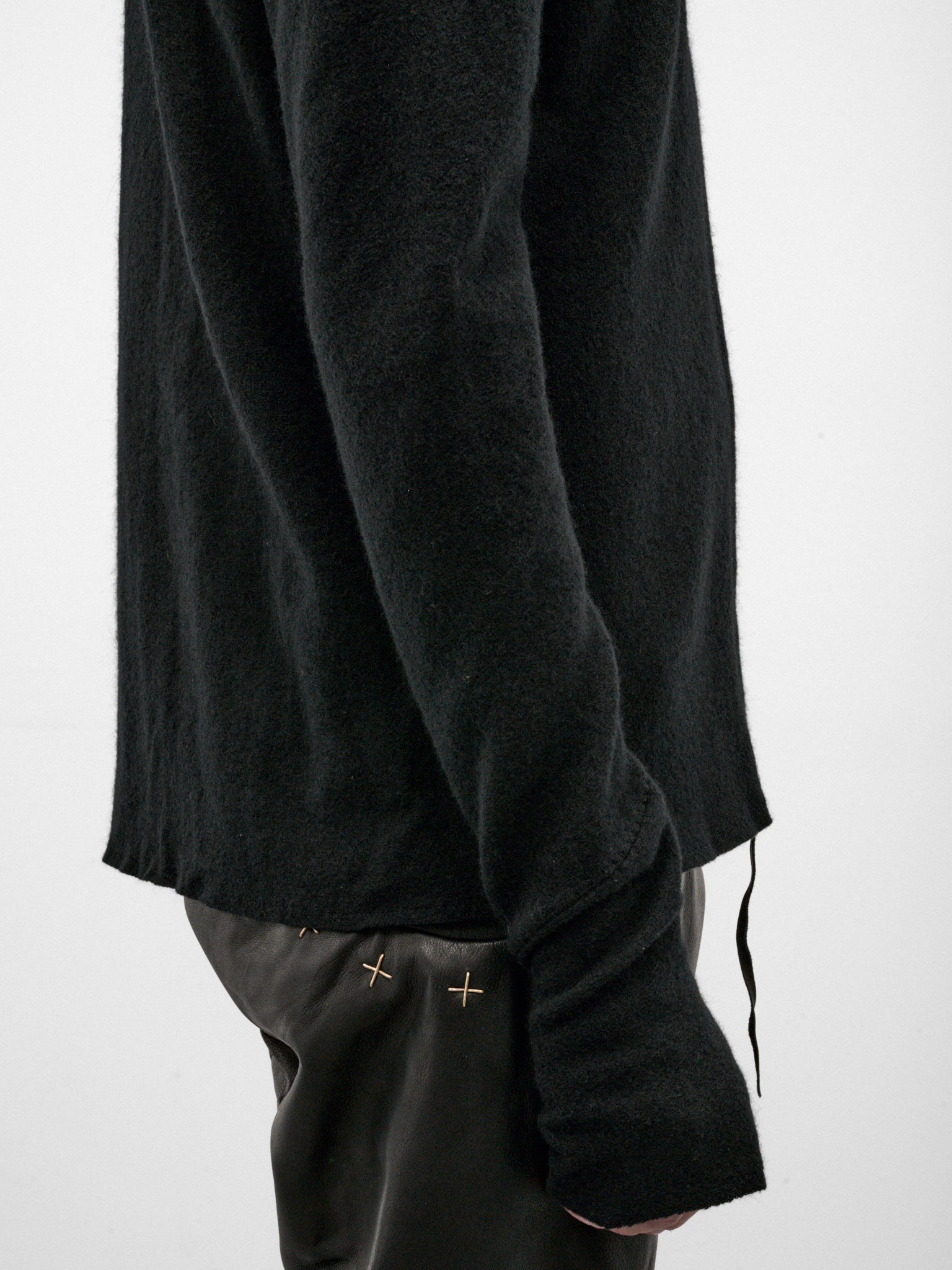 Black Wool-Alpaca Zipped Jacket (NH256DZ-NWA-BLACK)