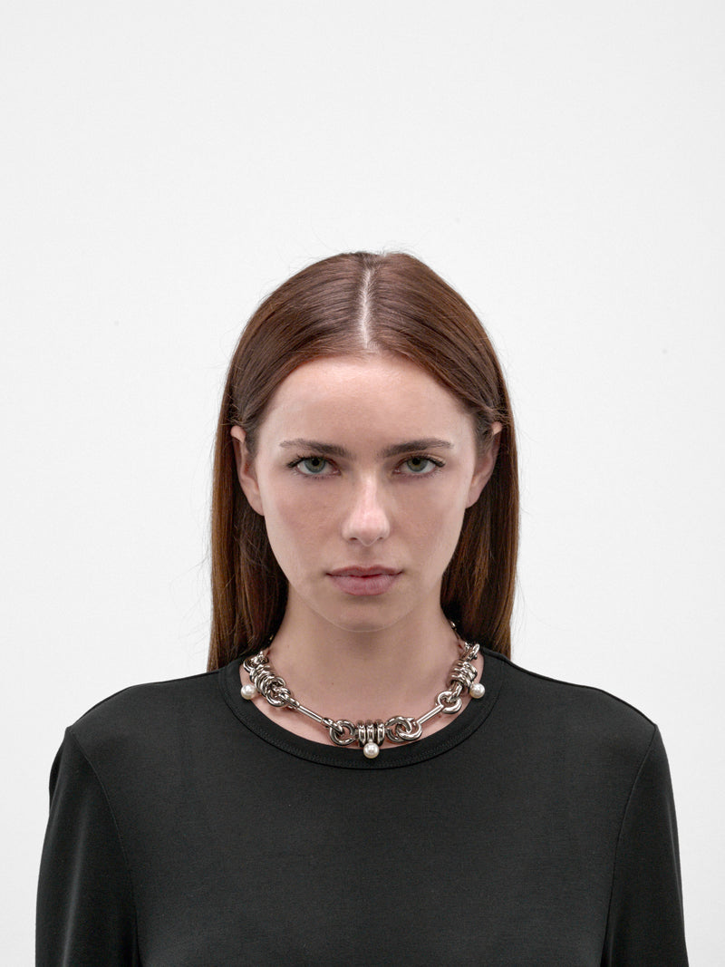 Palladium & Pearl Necklace (NKS120-0900-PALLADIUM-PEARL)