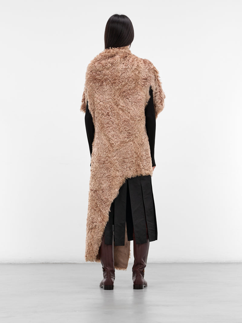 Brown Mohair-Silk Stuoia Cape (NP08-A003-SHSK-BROWN)