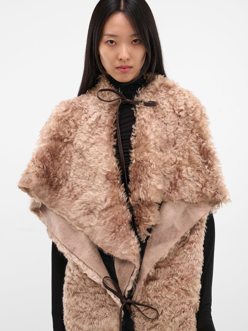 Brown Mohair-Silk Stuoia Cape (NP08-A003-SHSK-BROWN)