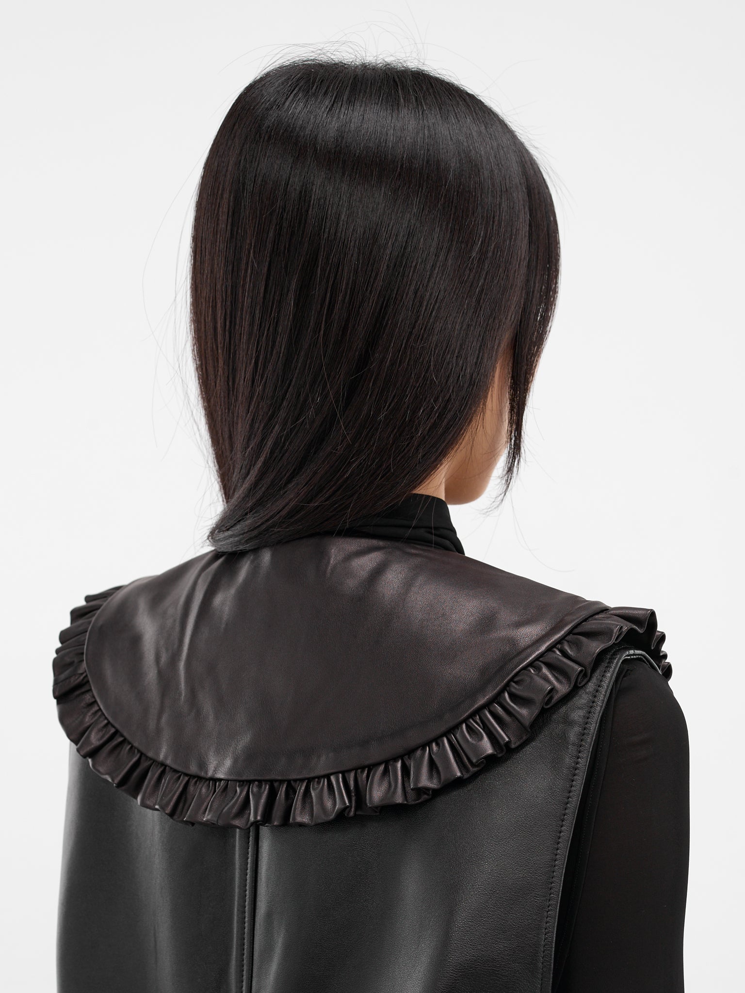 Black Lambskin Gala Collar (NP08-A005-LEA-BLACK)