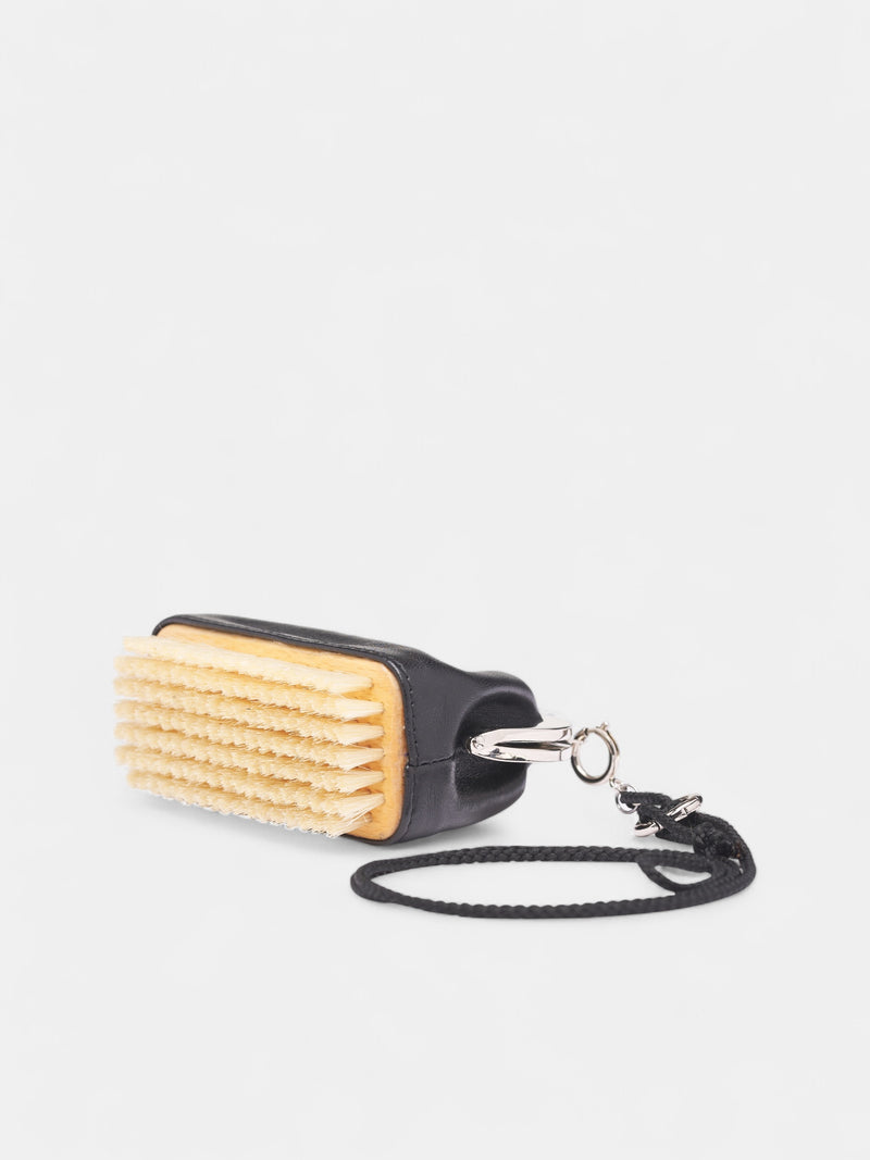 Black Spazzola Brush Coin Purse (NP08-B007-LEA-BLACK)