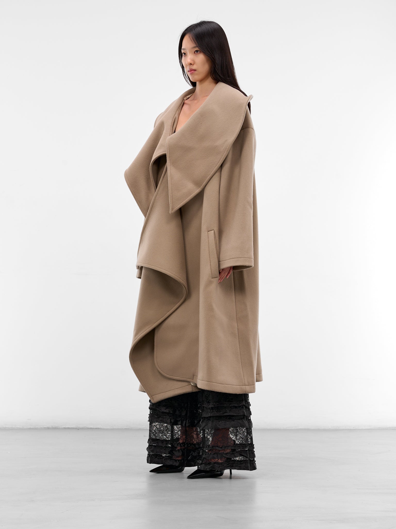 Wool-Cashmere Bambola Opera Coat (NP08-C001-DFWC-TAUPE)