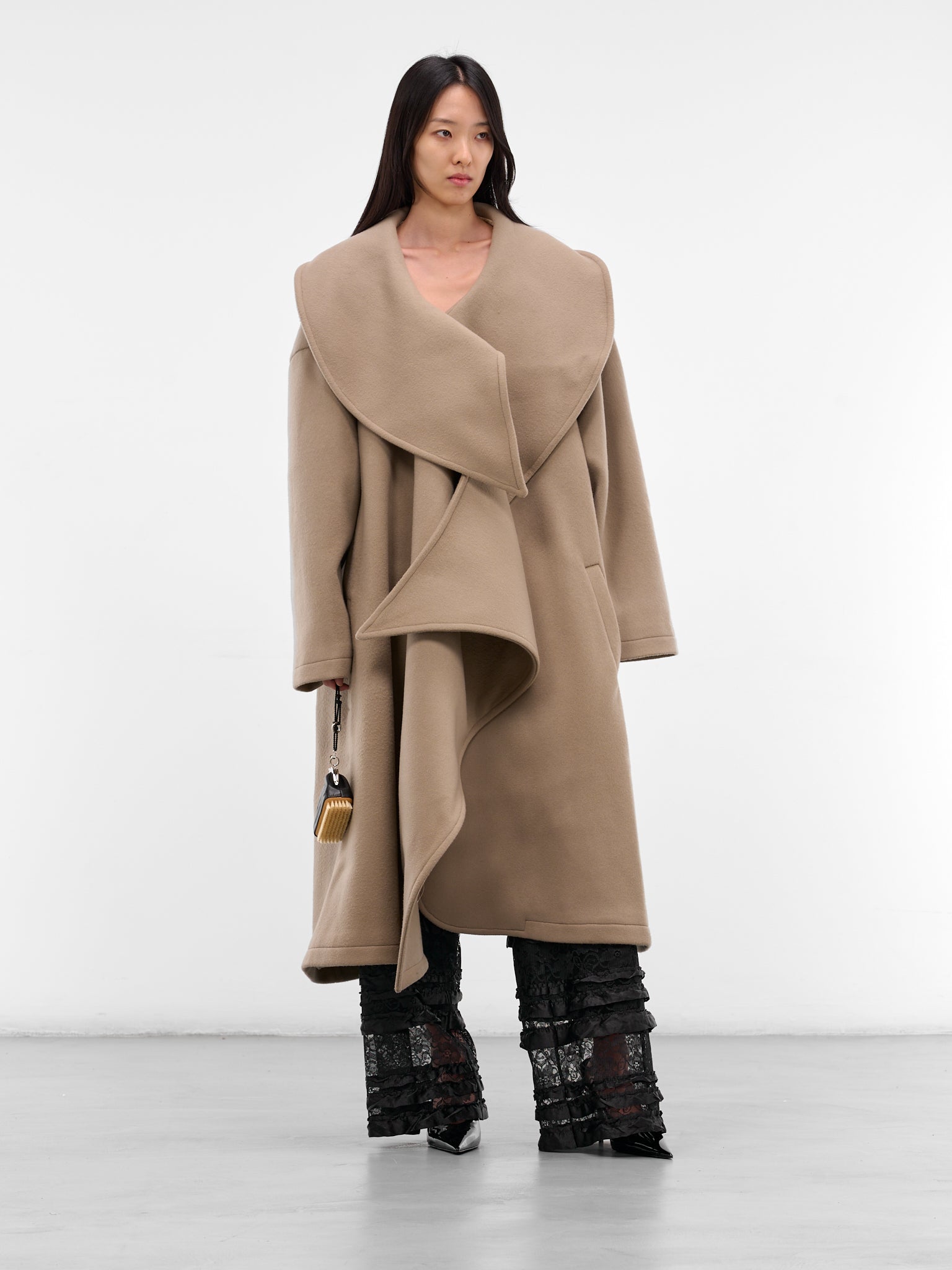Wool-Cashmere Bambola Opera Coat (NP08-C001-DFWC-TAUPE)