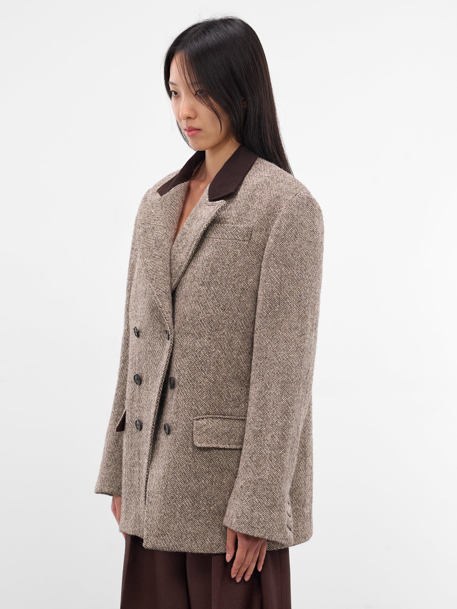 Brown Barleycorn Tweed Caccia Jacket (NP08-J009-BCTW-BROWN-MELANGE)