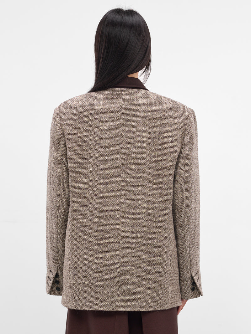 Brown Barleycorn Tweed Caccia Jacket (NP08-J009-BCTW-BROWN-MELANGE)