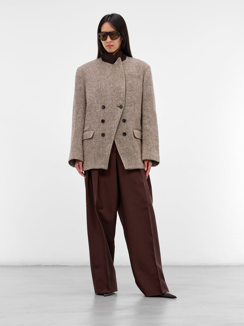 Brown Barleycorn Tweed Caccia Jacket (NP08-J009-BCTW-BROWN-MELANGE)