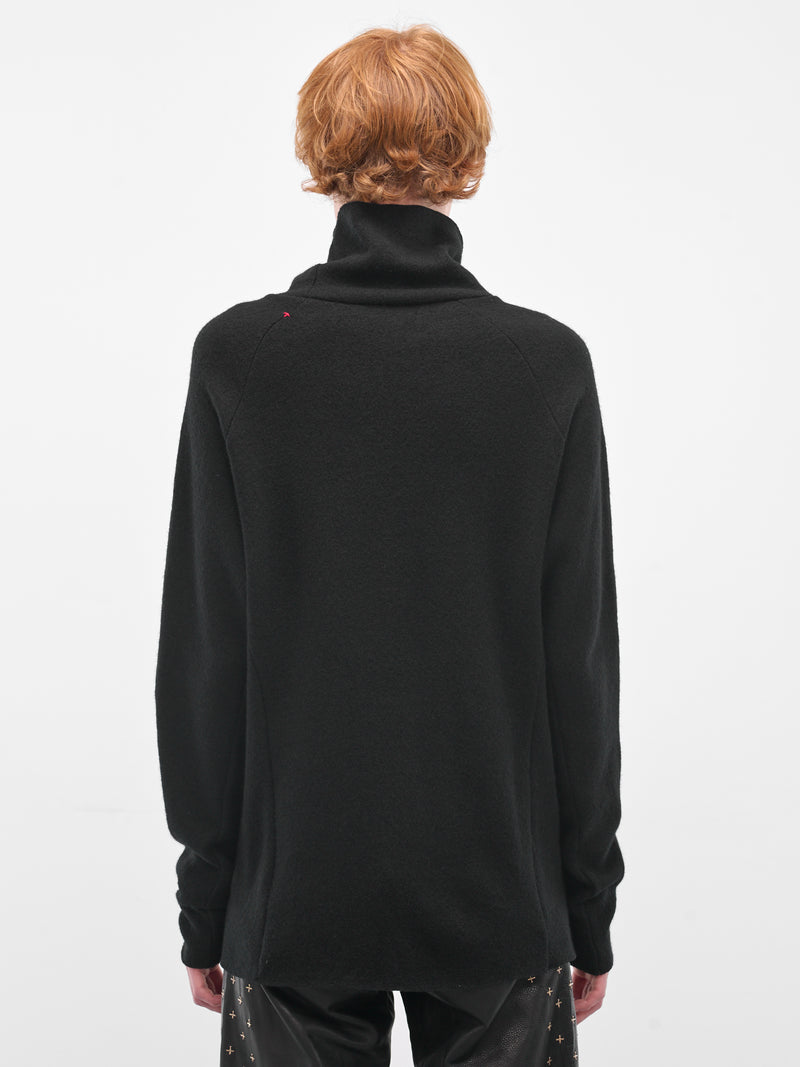 Black Alpaca Raglan Turtleneck Sweater (NT260DT-NWA-BLACK)