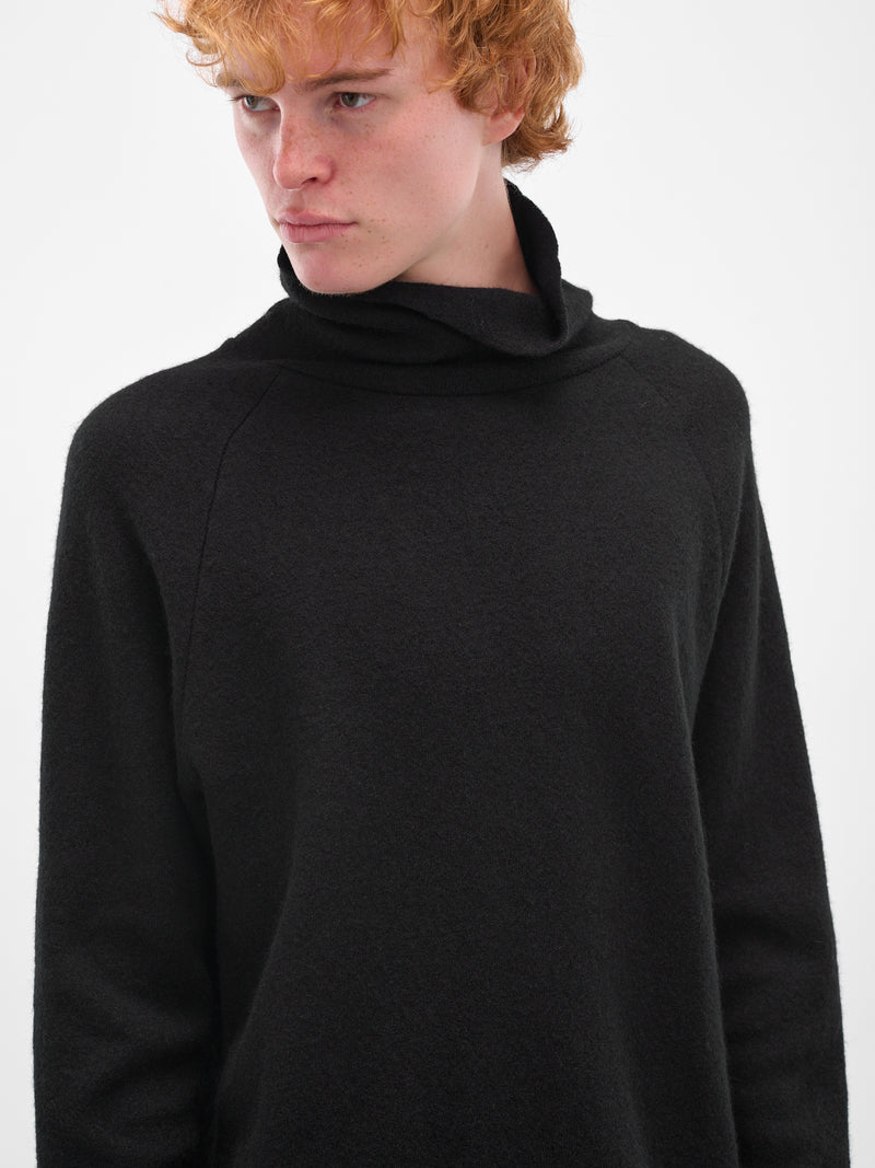 Black Alpaca Raglan Turtleneck Sweater (NT260DT-NWA-BLACK)