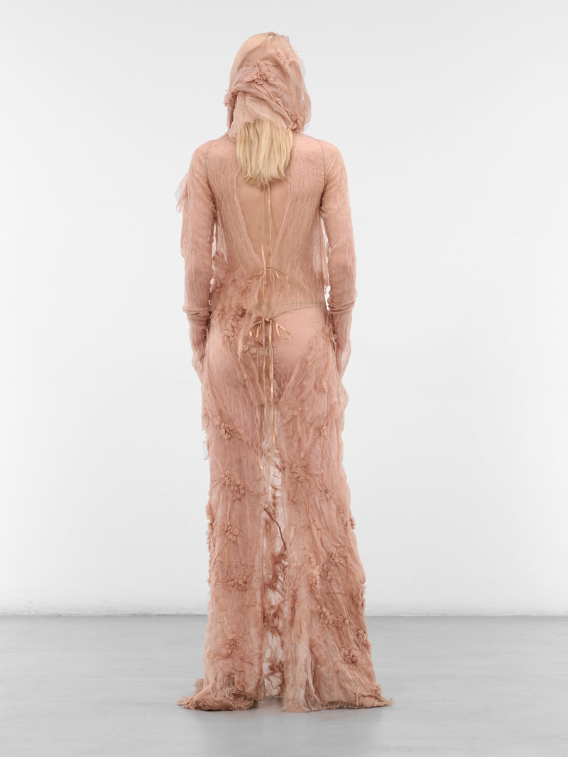 Nude Shibari Sheer Maxi Dress (NUDE-SHIBARI)