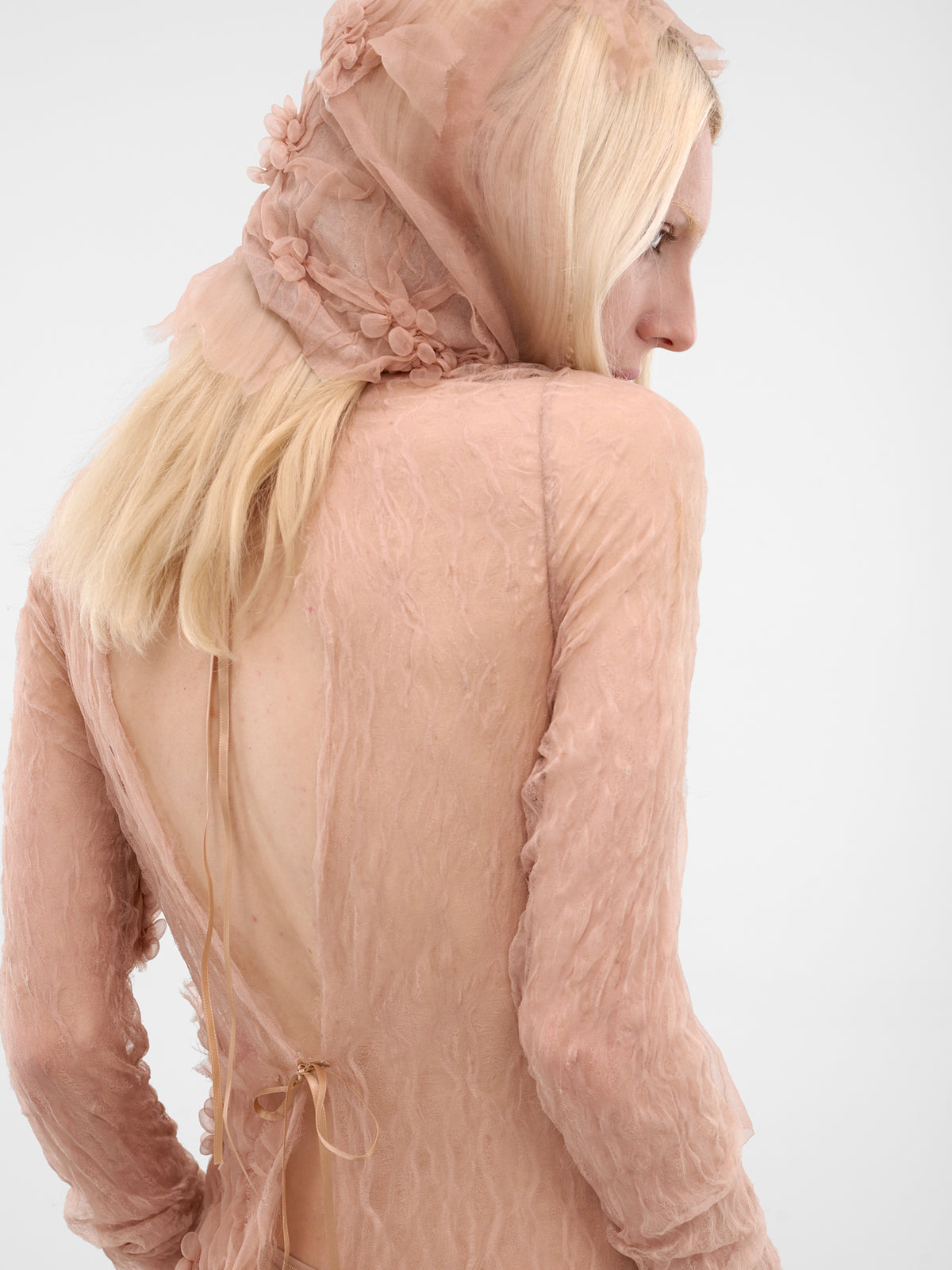 Nude Shibari Sheer Maxi Dress (NUDE-SHIBARI)