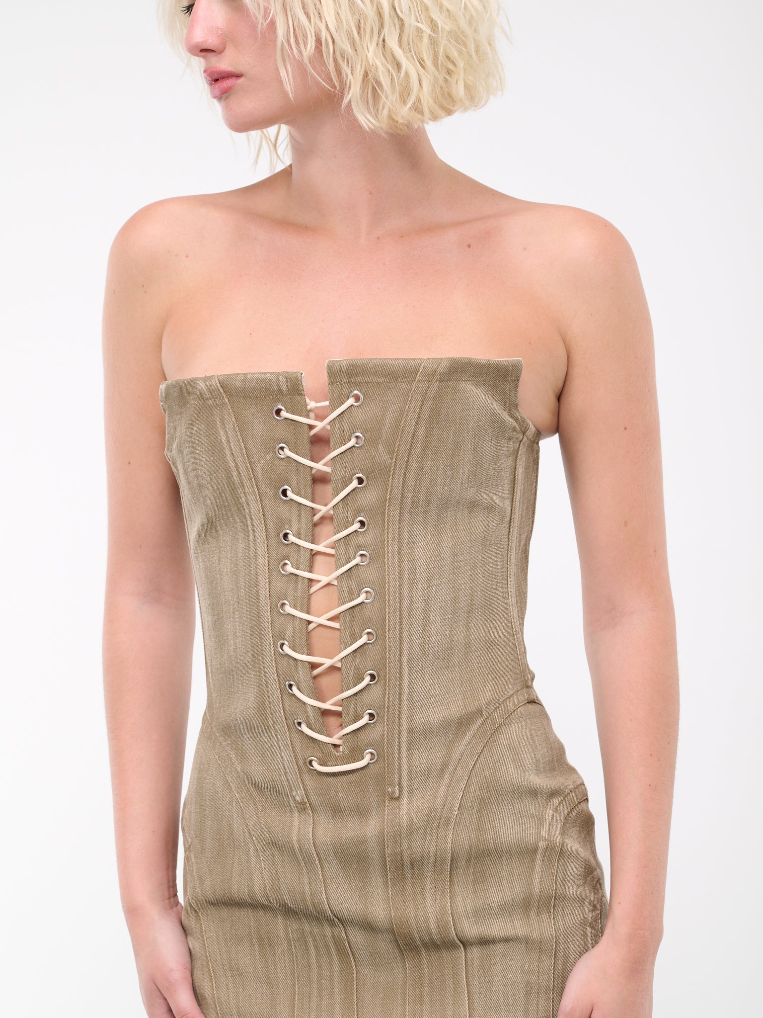 Laced Corset Dress (O011-MINERAL-BEIGE)