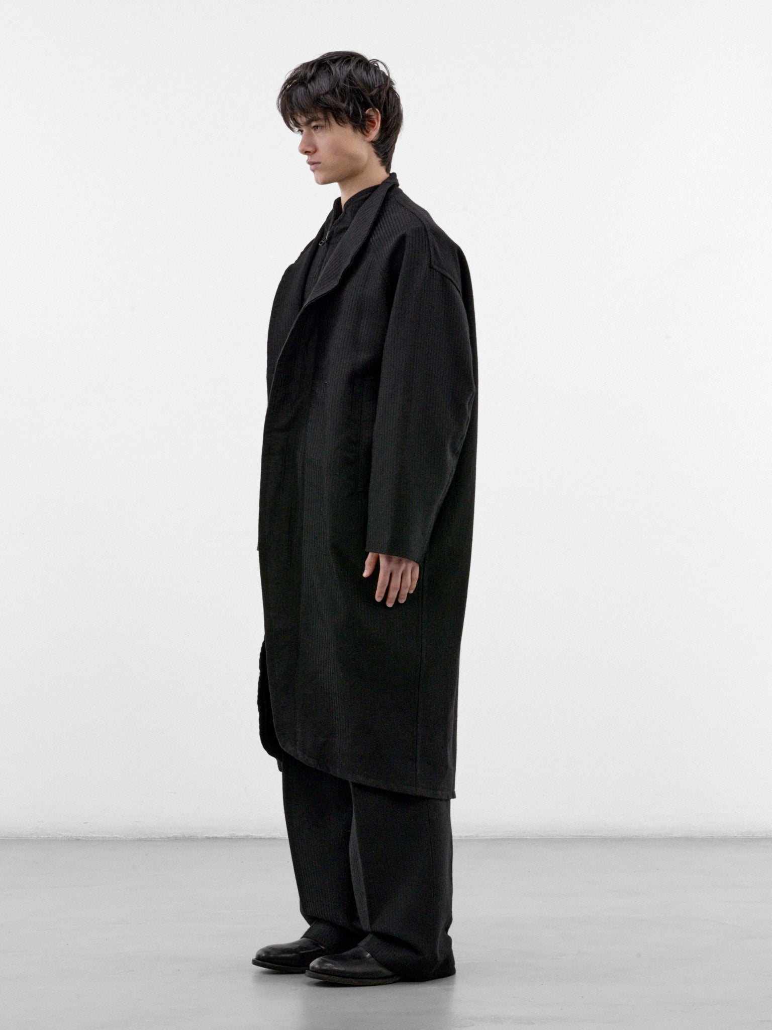 Lechner Black Wool-Alpaca Coat (OA-AW26-CT-102-01-BLACK)