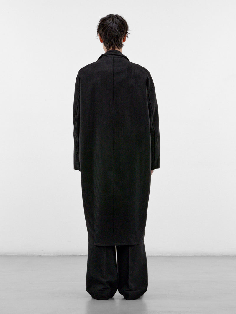 Lechner Black Wool-Alpaca Coat (OA-AW26-CT-102-01-BLACK)