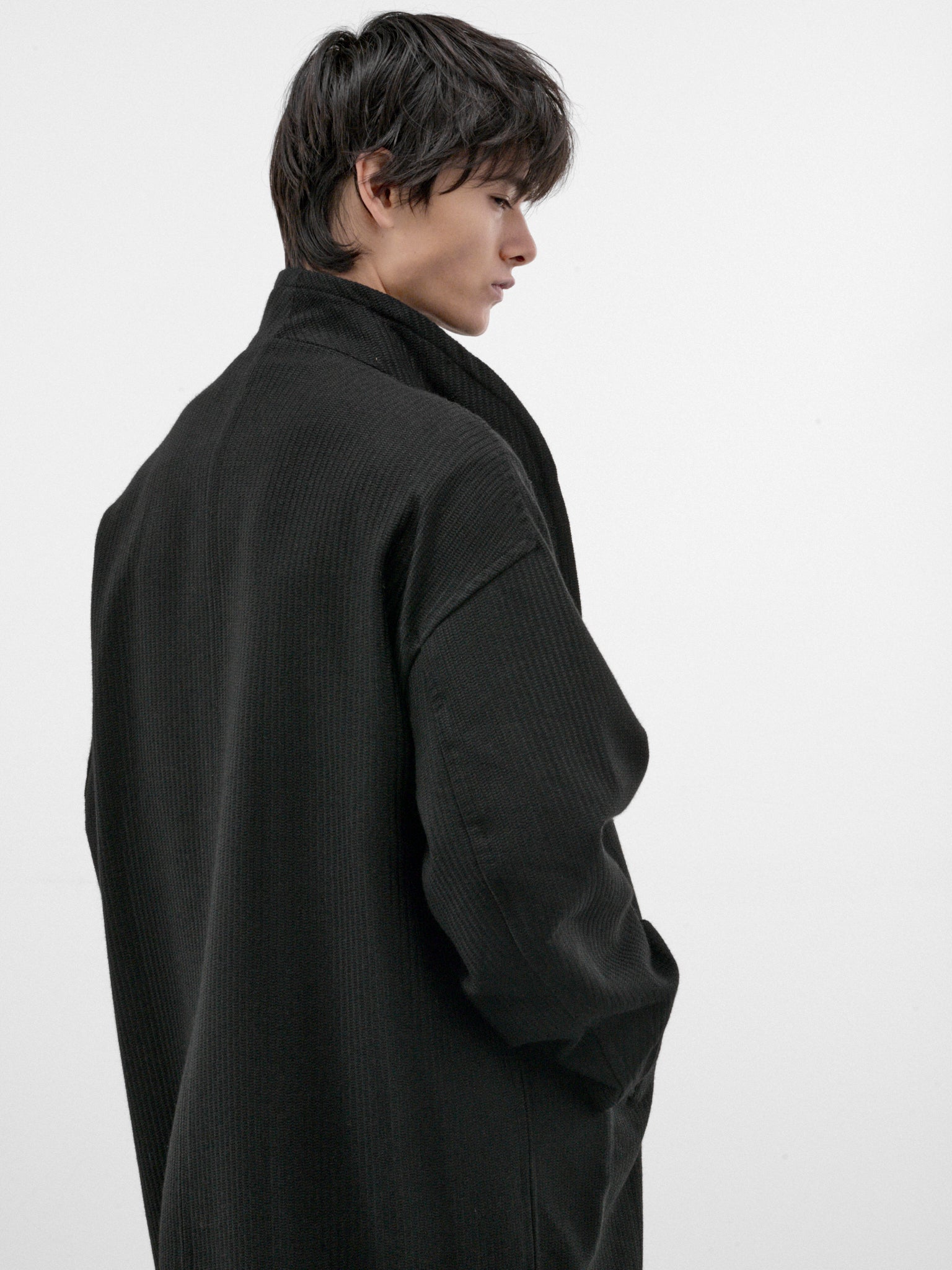 Lechner Black Wool-Alpaca Coat (OA-AW26-CT-102-01-BLACK)