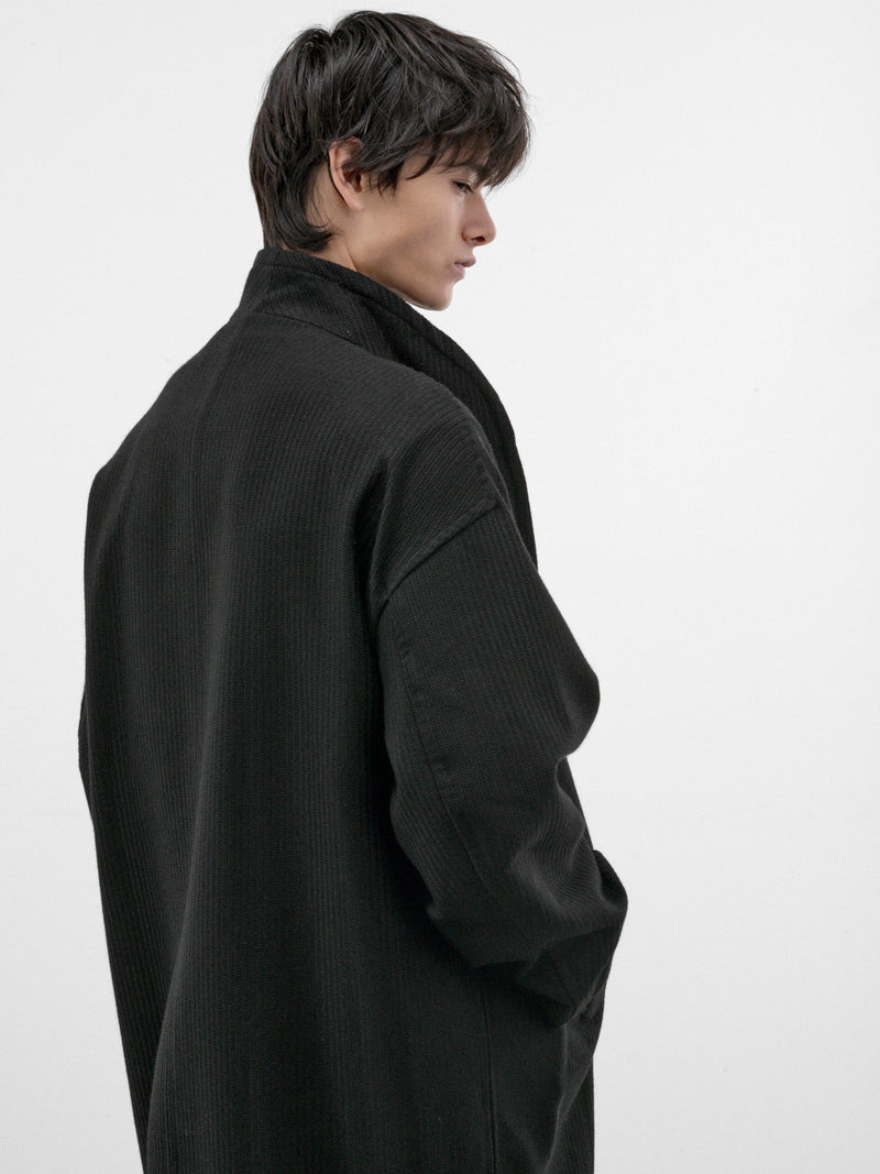 Lechner Black Wool-Alpaca Coat (OA-AW26-CT-102-01-BLACK)