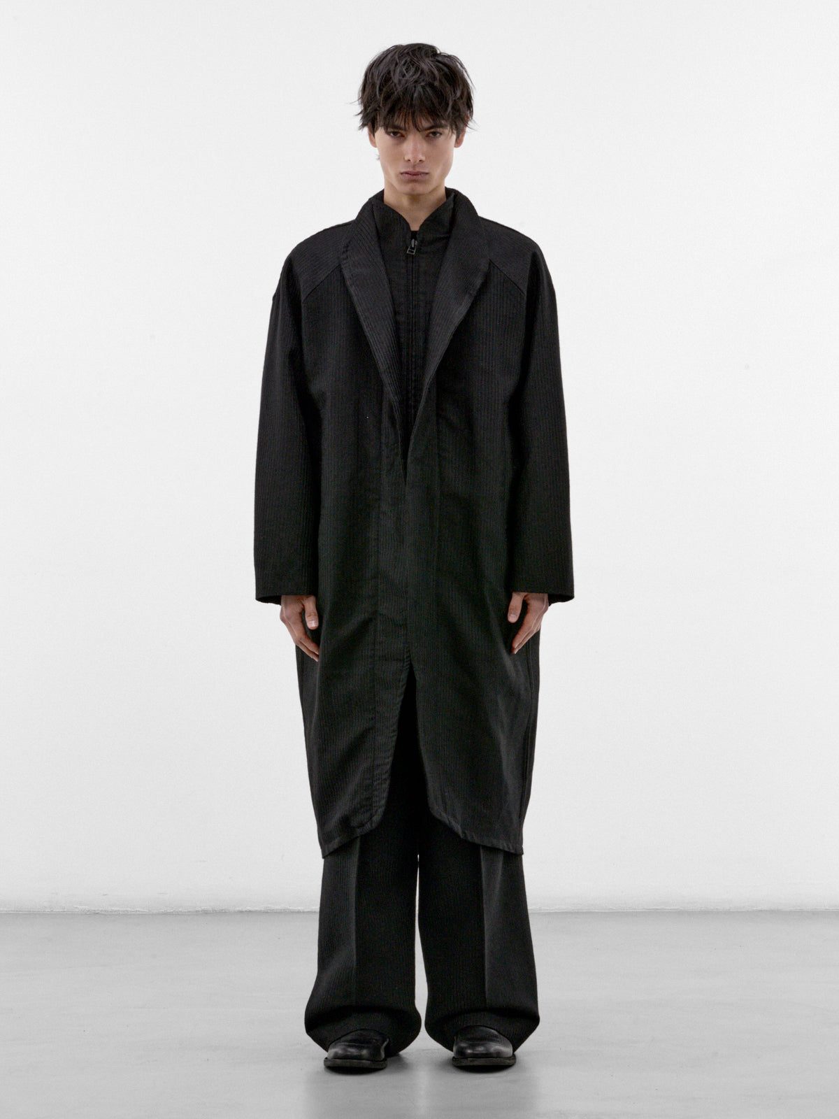 Lechner Black Wool-Alpaca Coat (OA-AW26-CT-102-01-BLACK)