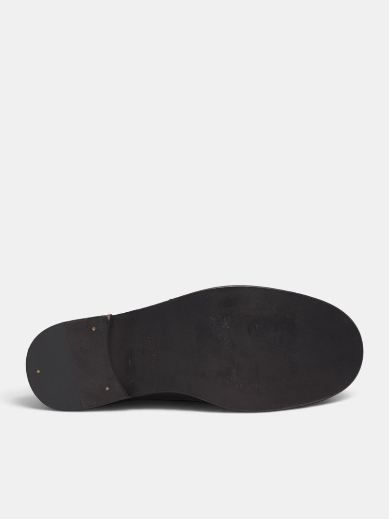 Black Goat Leather Miller Boots (OA-AW26-SHO-101-01-BLACK)