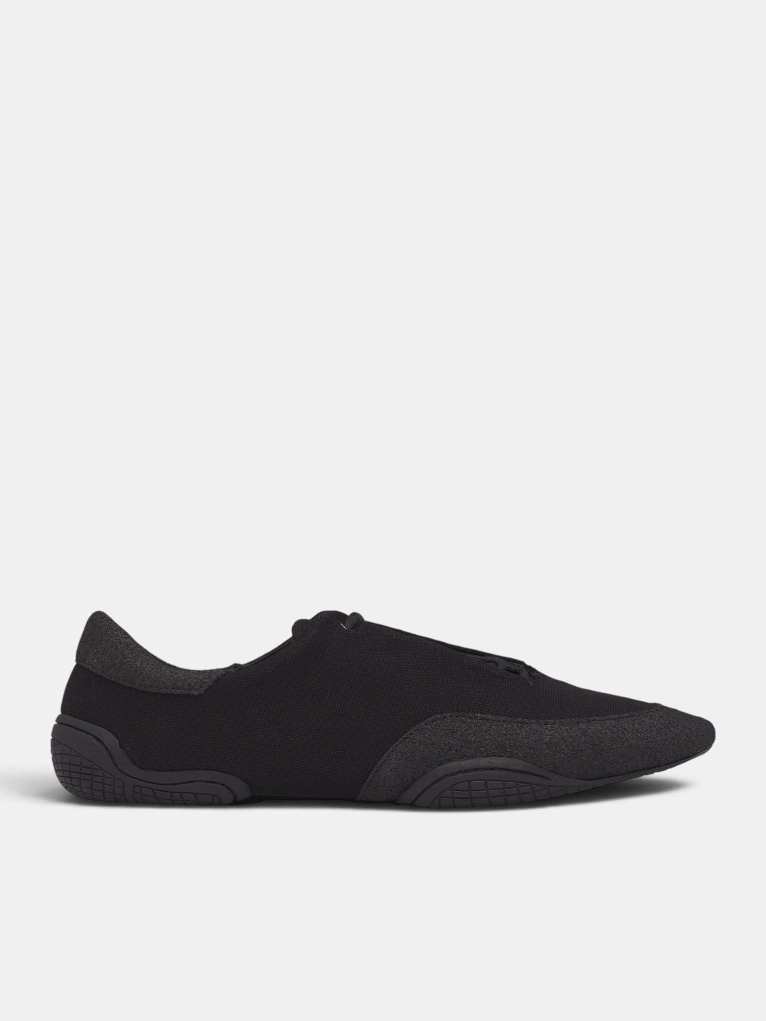 Black Canvas Noxis Low Sneakers (OA-AW26-SHO-102-03-BLACK)