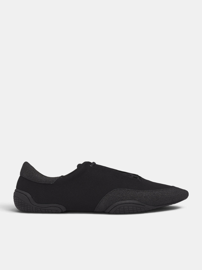 Black Canvas Noxis Low Sneakers (OA-AW26-SHO-102-03-BLACK)