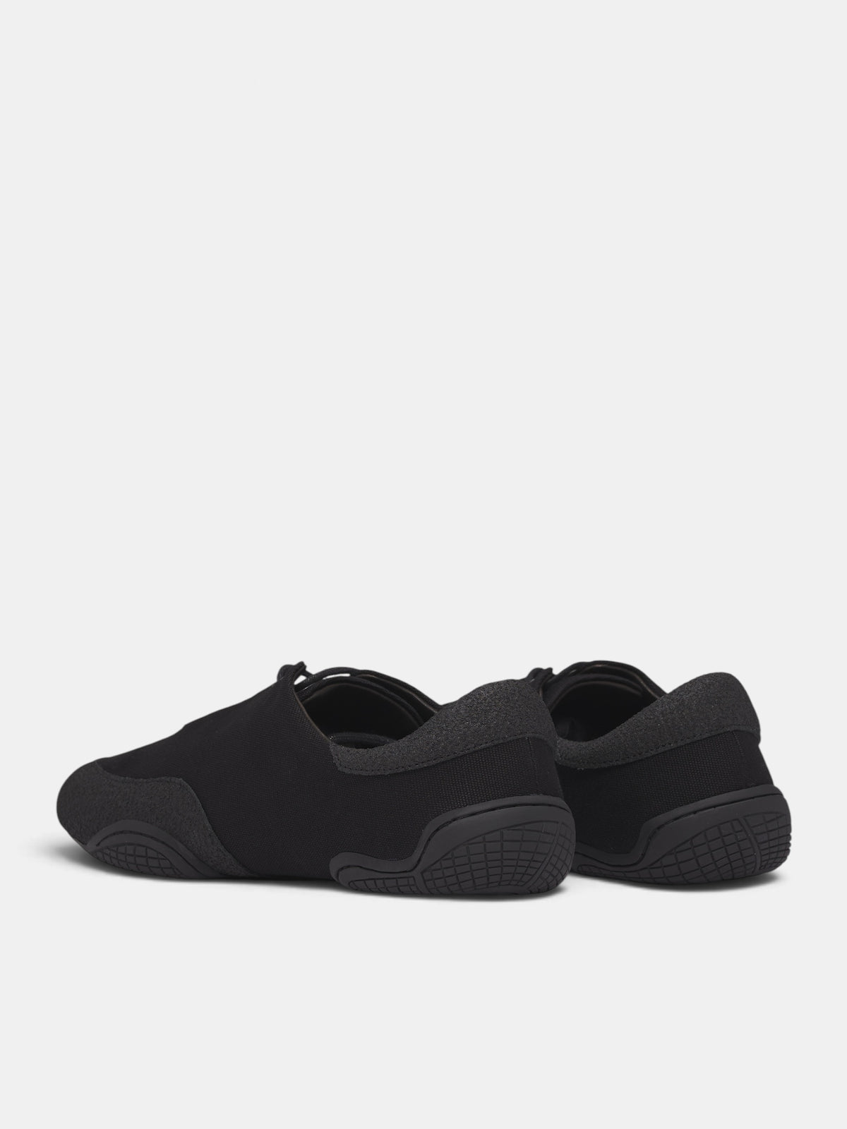 Black Canvas Noxis Low Sneakers (OA-AW26-SHO-102-03-BLACK)
