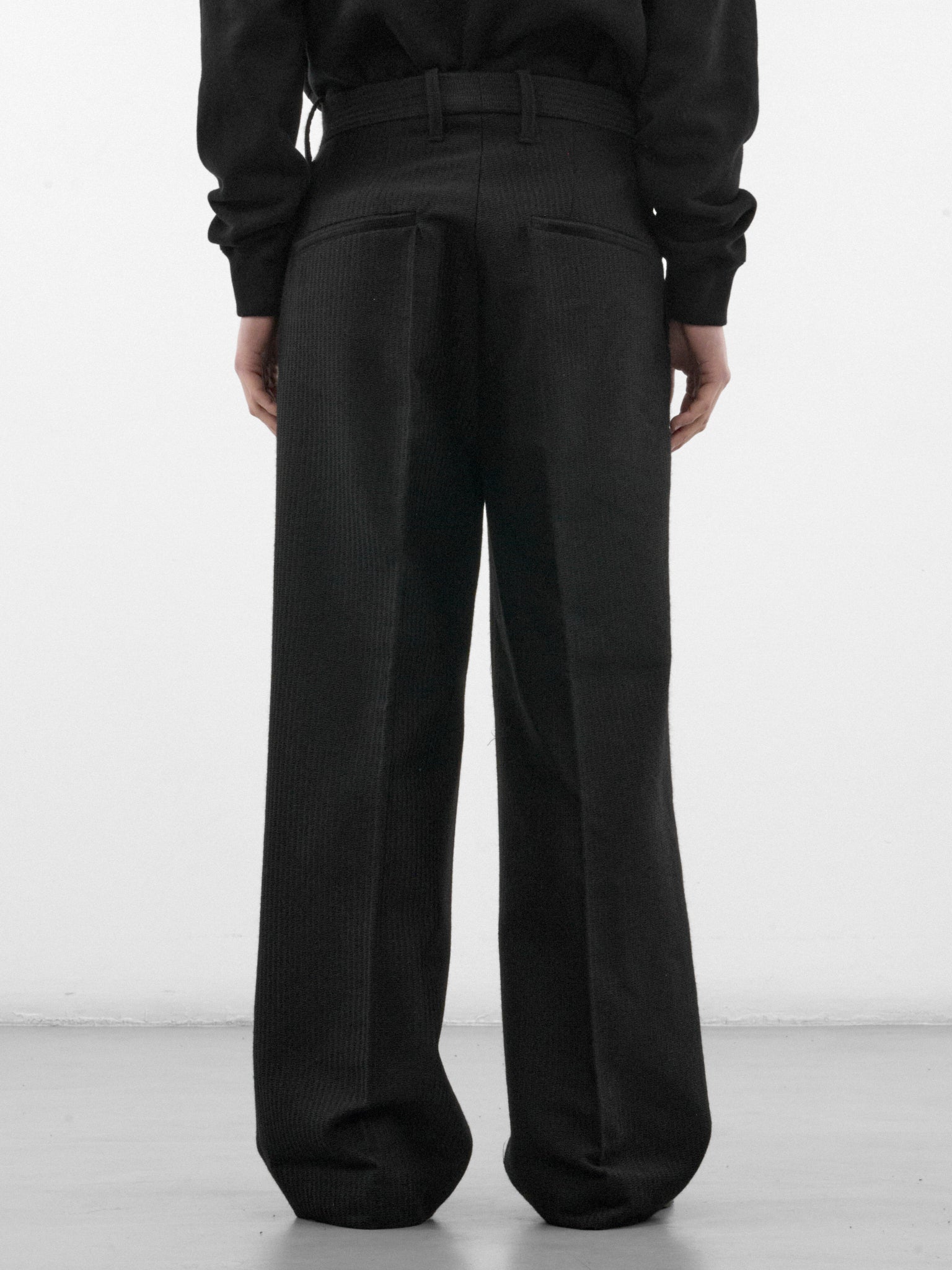 Black Wool-Alpaca Pawson Trousers (OA-AW26-TRS-101-02-BLACK)
