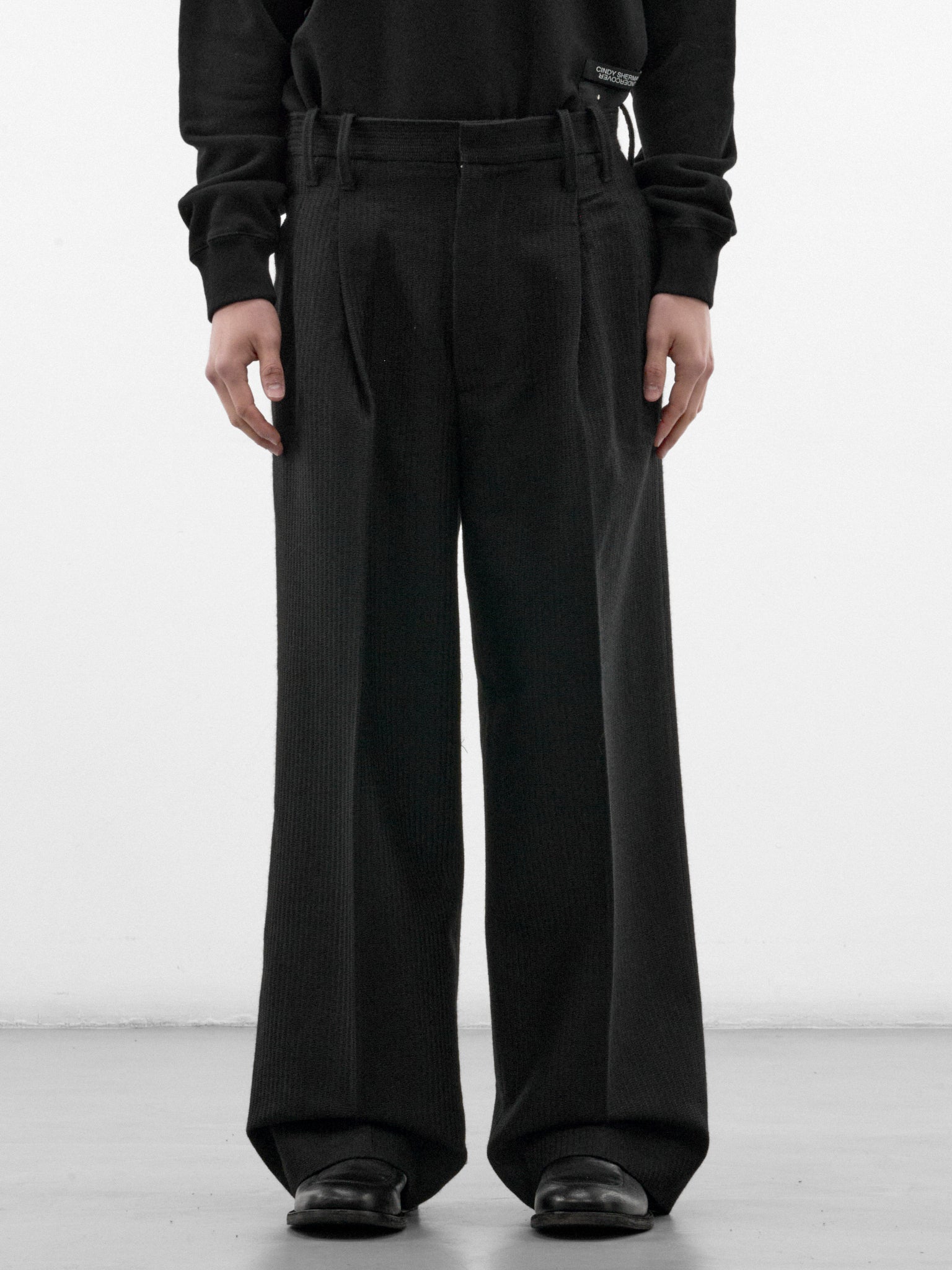 Black Wool-Alpaca Pawson Trousers (OA-AW26-TRS-101-02-BLACK)