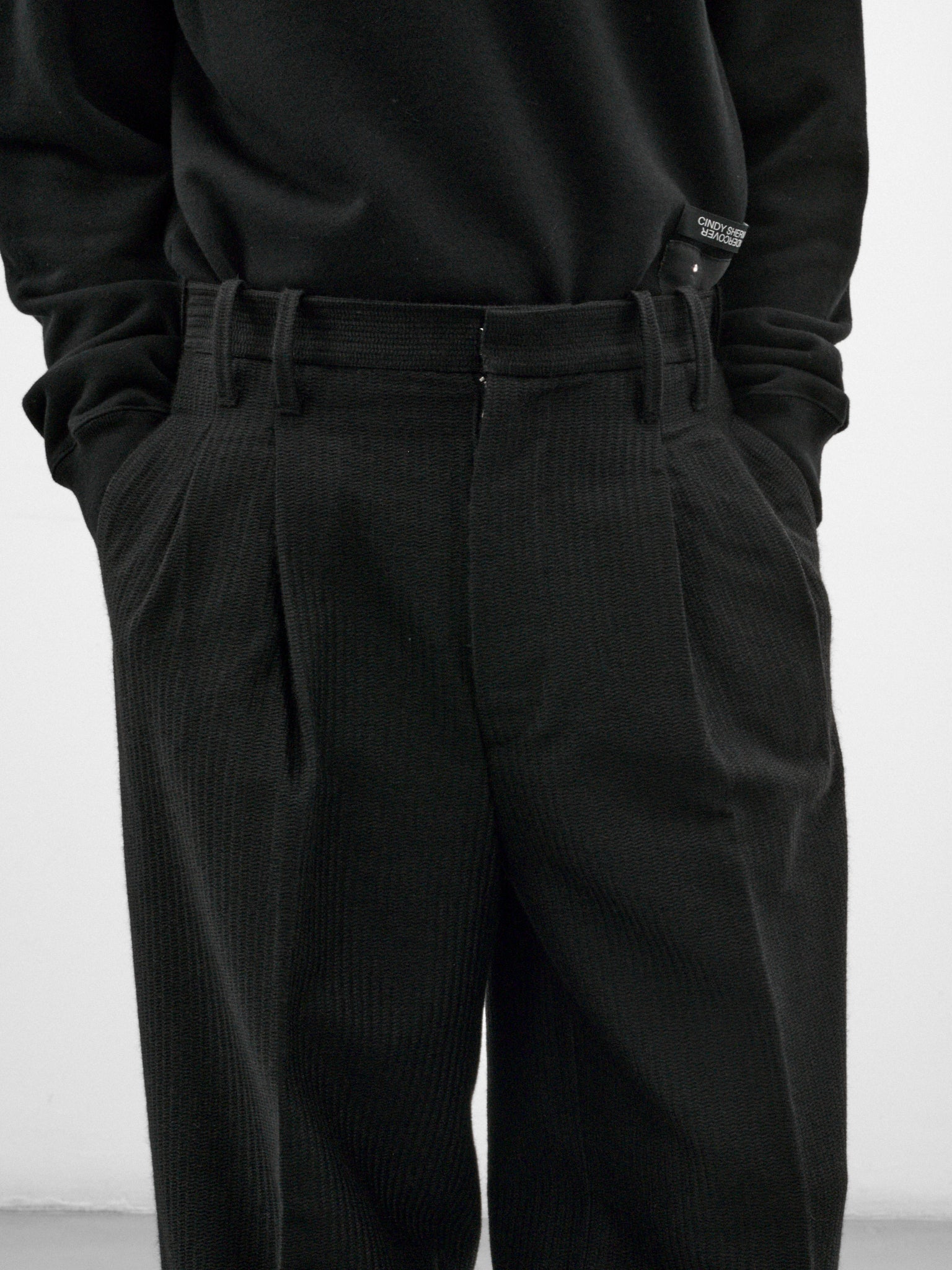 Black Wool-Alpaca Pawson Trousers (OA-AW26-TRS-101-02-BLACK)