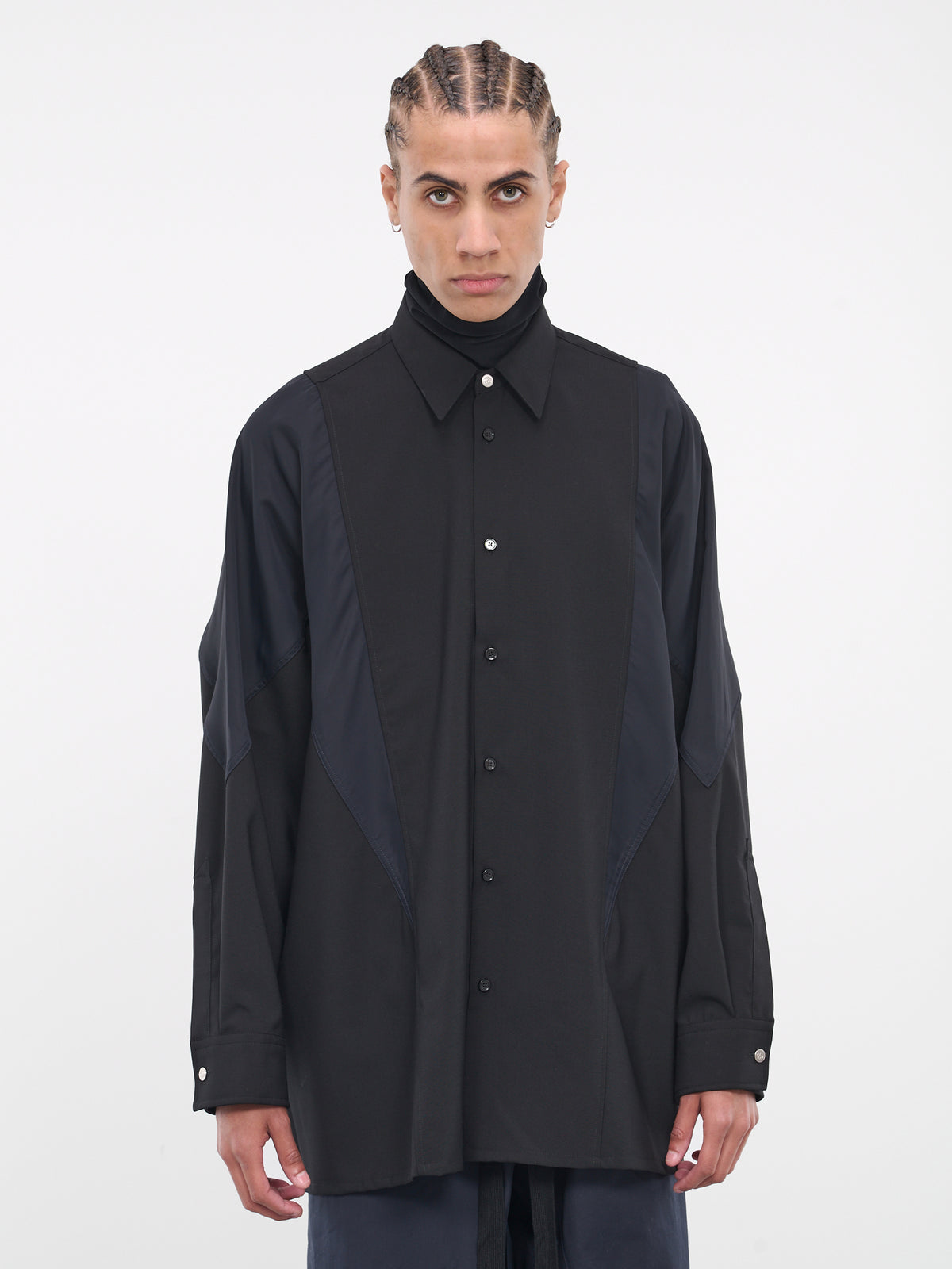 Paneled Shirt (OAU01-001-BLACK)