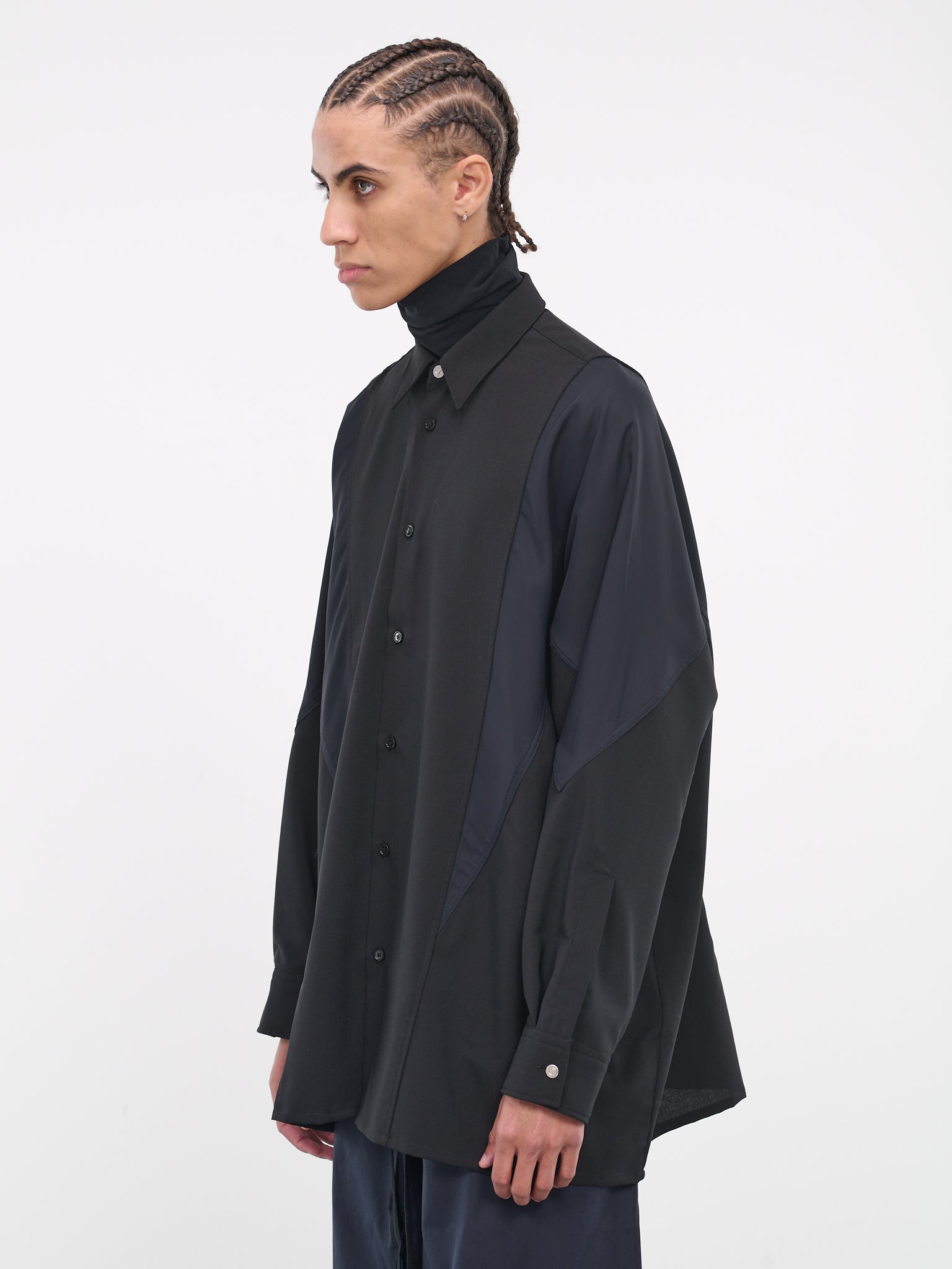 Paneled Shirt (OAU01-001-BLACK)