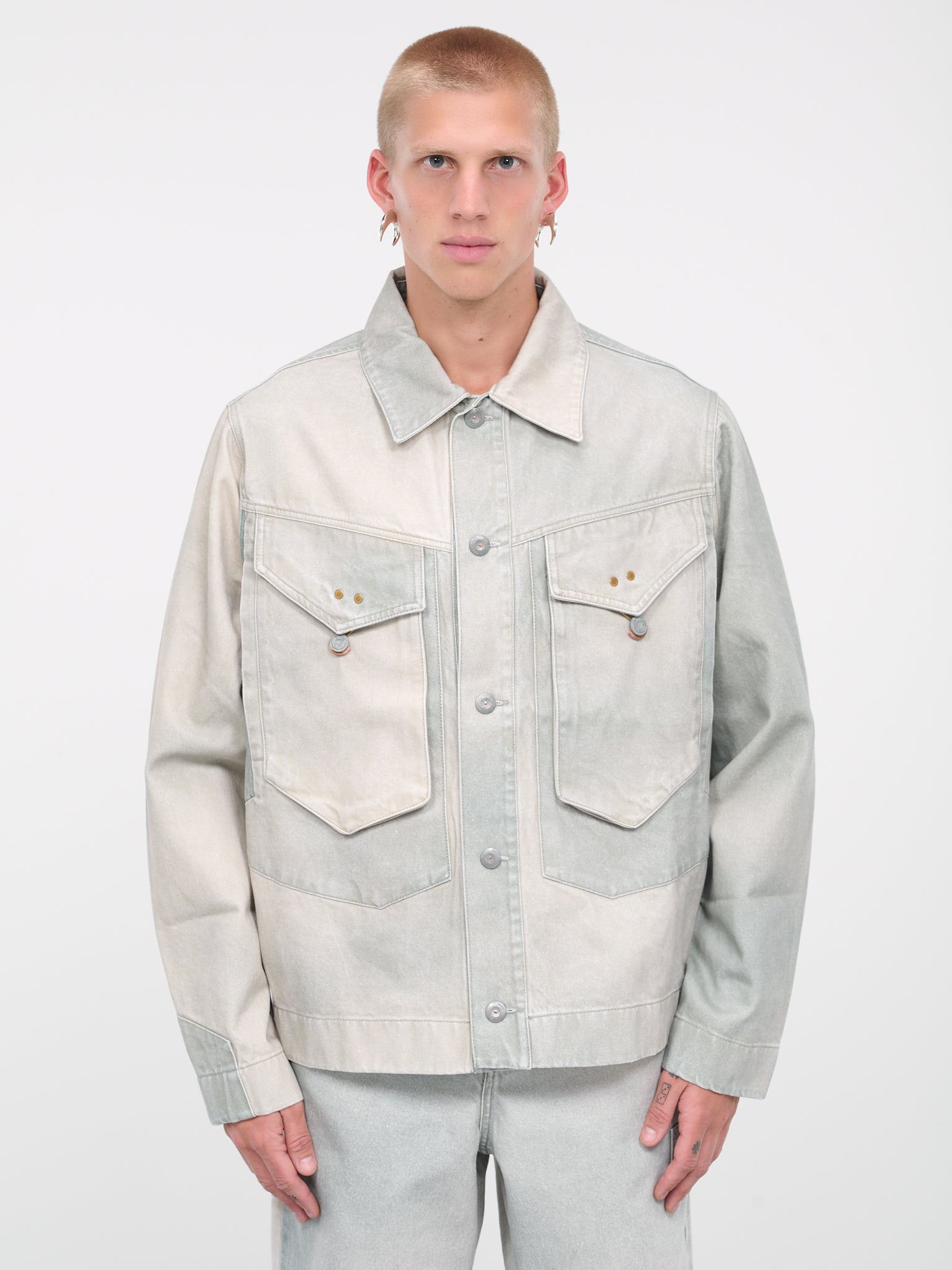 Deadstock Denim Jacket (OBJ00320101-GREPAT)