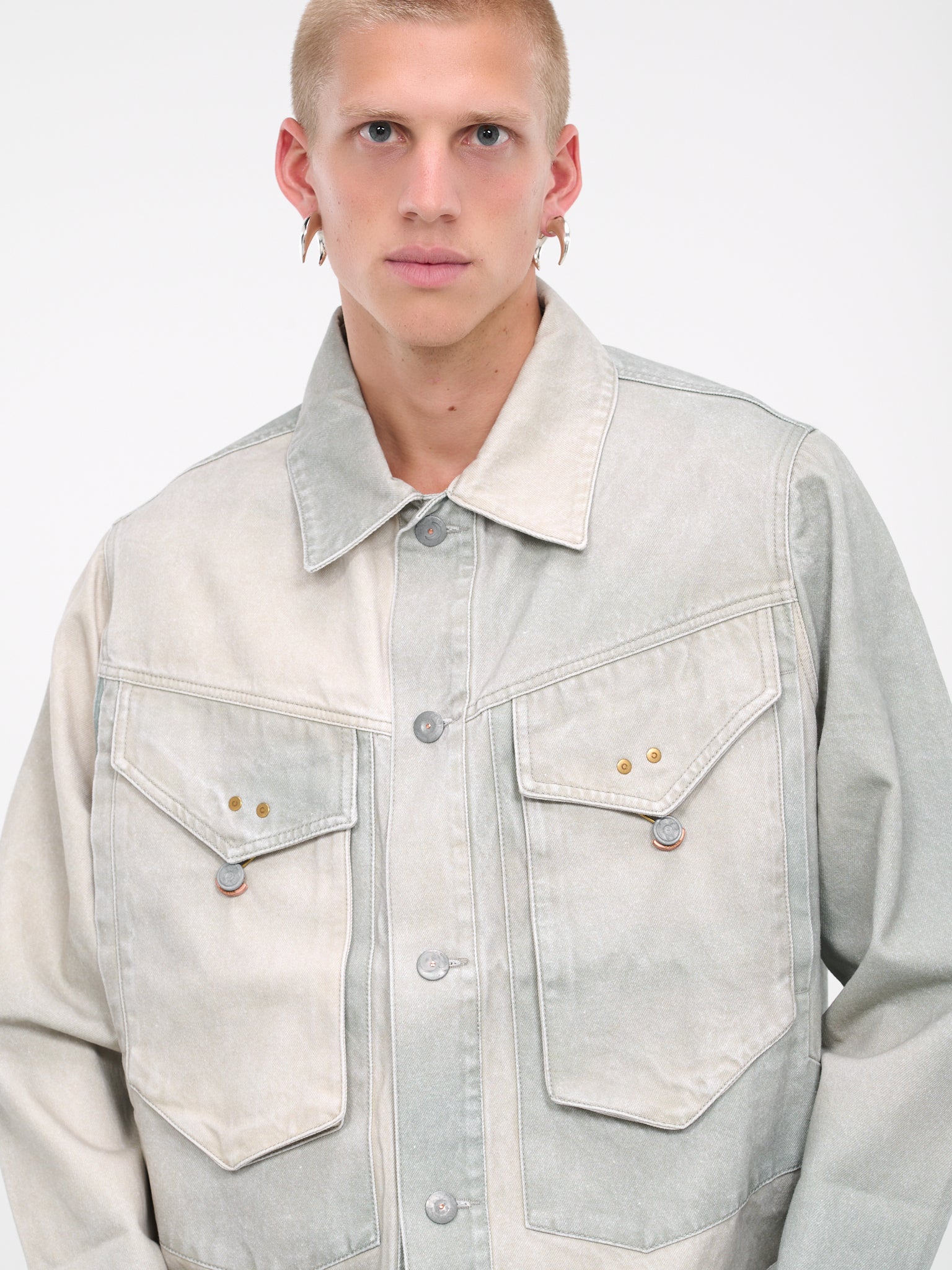 Deadstock Denim Jacket (OBJ00320101-GREPAT)
