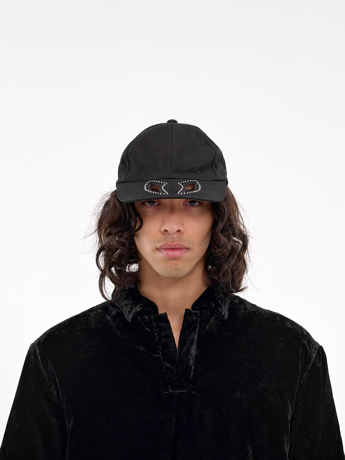 Cut-Out Paneled Cap (OJ1024-BLACK)