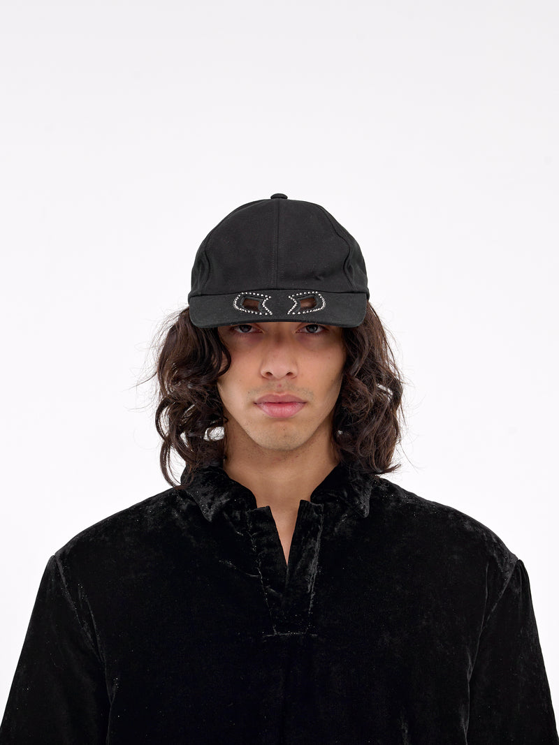 Cut-Out Paneled Cap (OJ1024-BLACK)