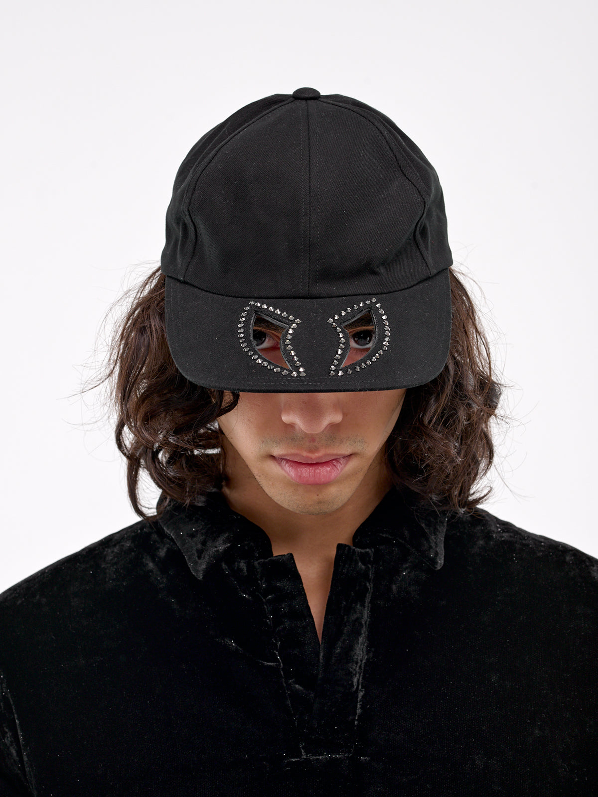 Cut-Out Paneled Cap (OJ1024-BLACK)