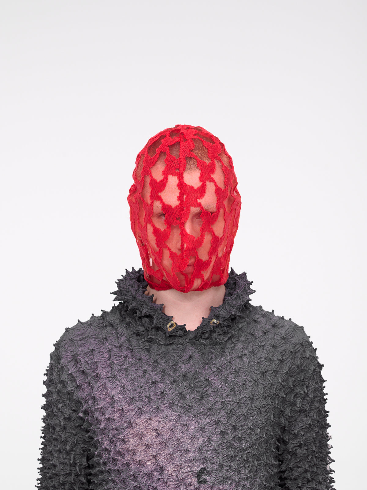 Jacquard Knit Mask (OJ1123-RED)