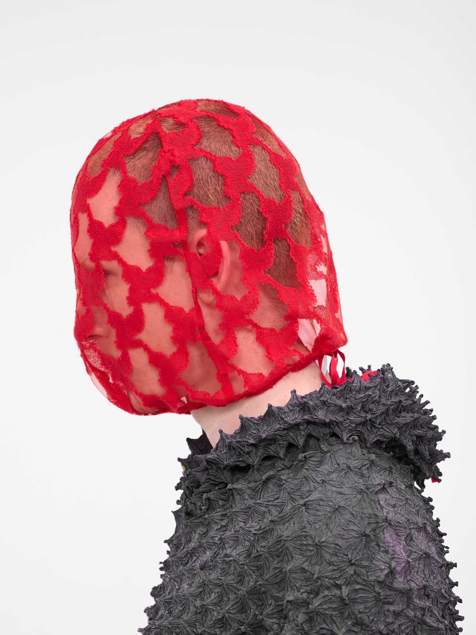 Jacquard Knit Mask (OJ1123-RED)