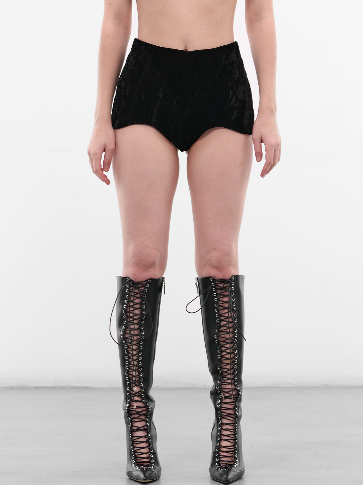Black Old Waves Micro Shorts (OLD-WAVES-SHORTS-BLACK)
