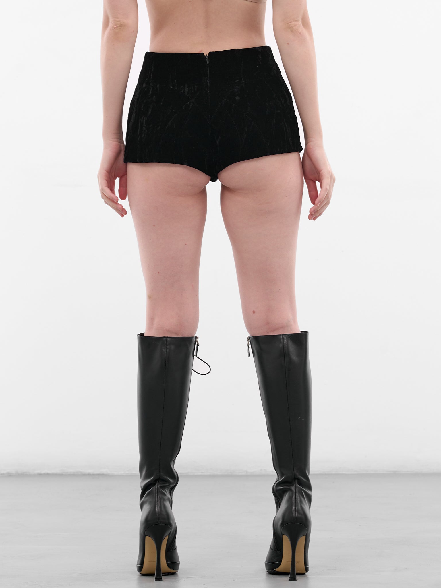 Black Old Waves Micro Shorts (OLD-WAVES-SHORTS-BLACK)