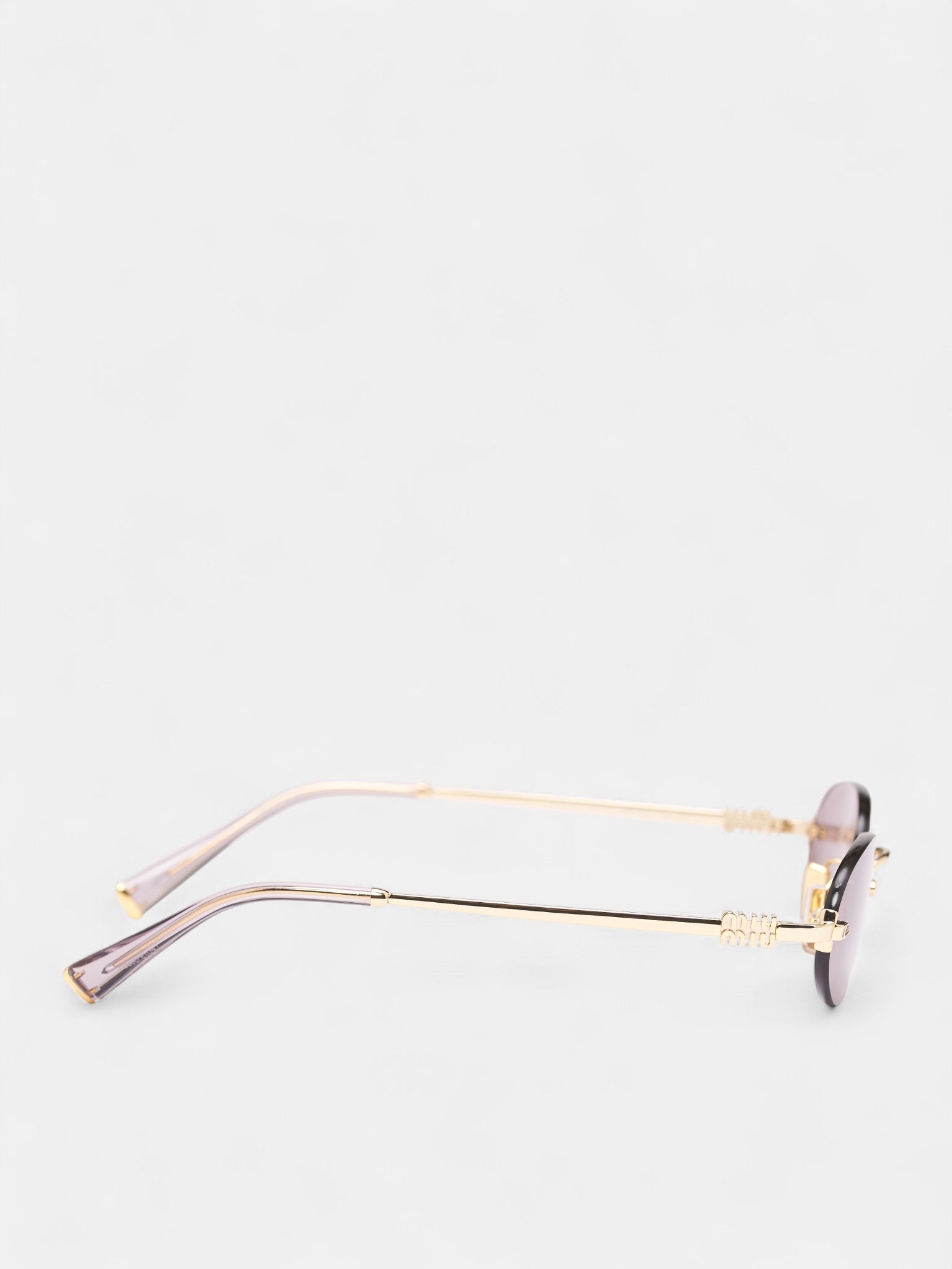 Gold-Tone Metal Oval Sunglasses (OMU-A54S-5AK0I51- GOLD-LIGHT-P)