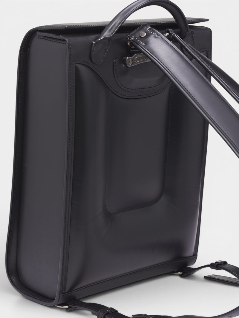 Black Steerhide Otona Randsel Backpack (OTONA-RANDSEL-MAGNET-BLACK)