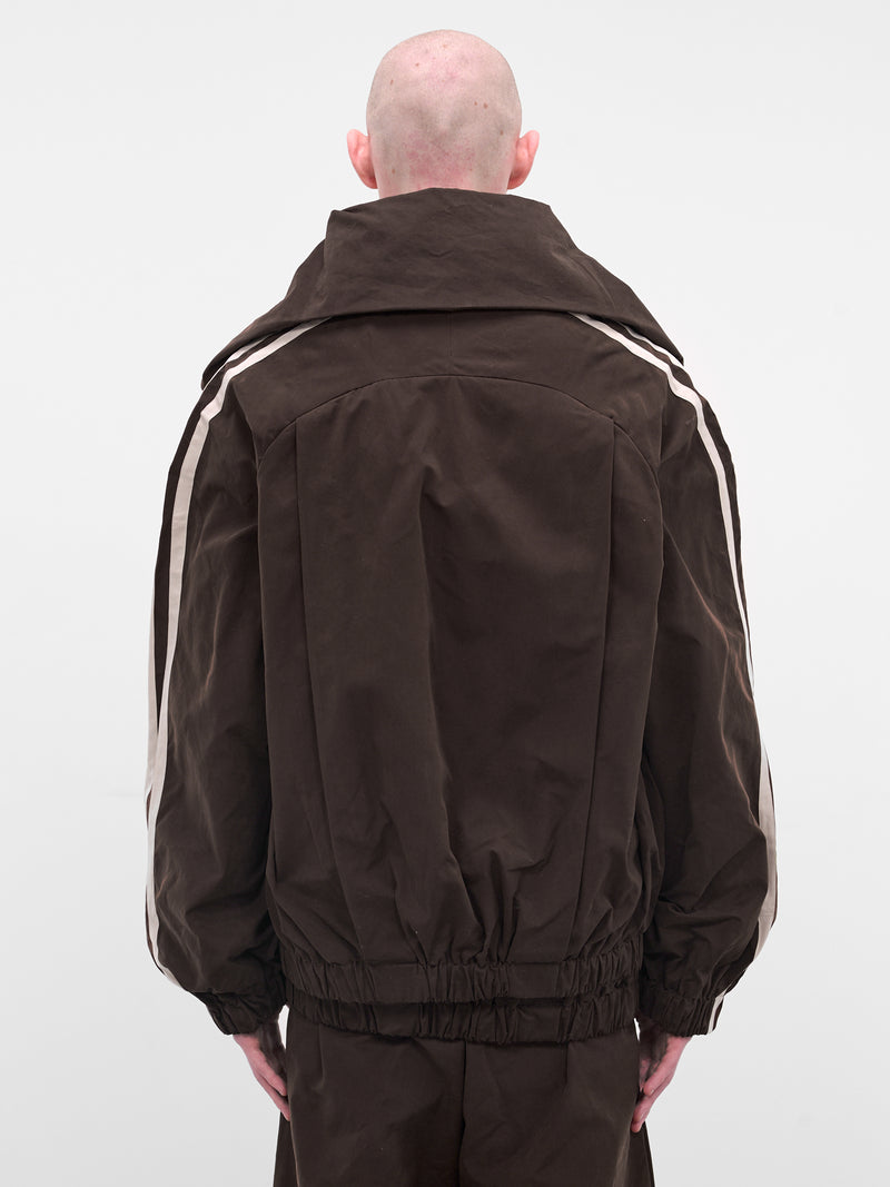 Brown Layered Fusion Track Jacket (OU-001-A-BROWN)