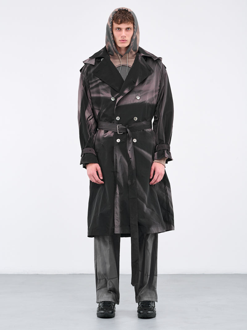 Sun Bleached Trench Coat (OU01-BLACK)