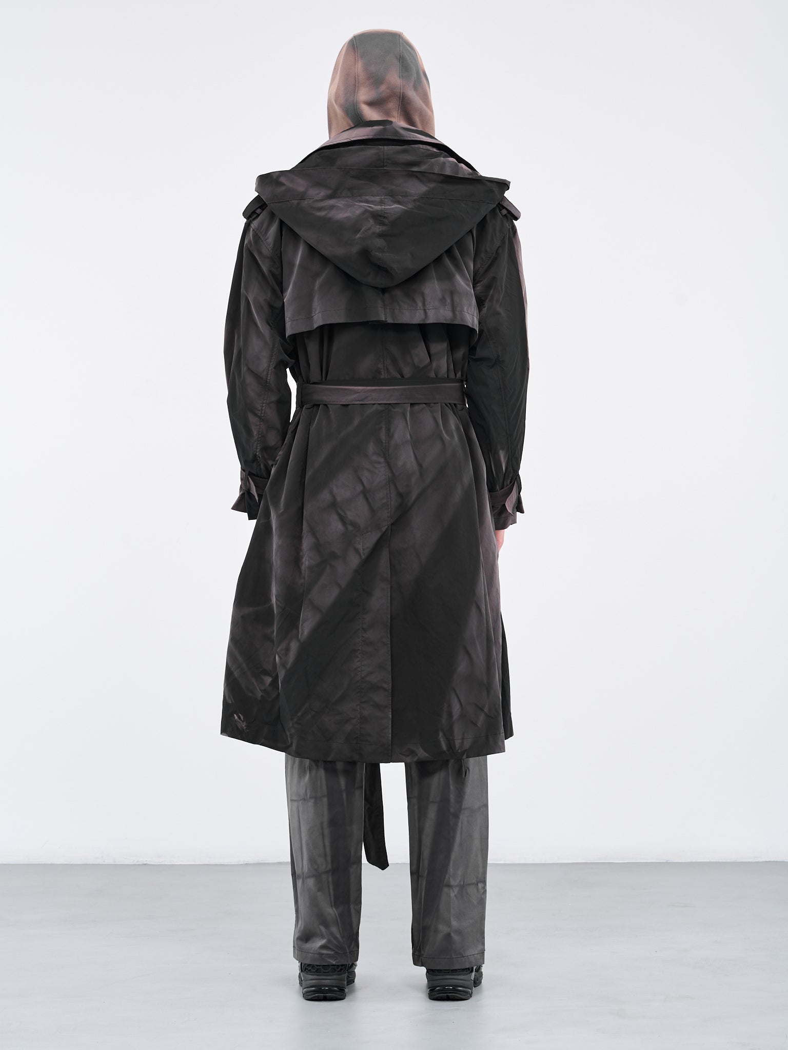 Sun Bleached Trench Coat (OU01-BLACK)