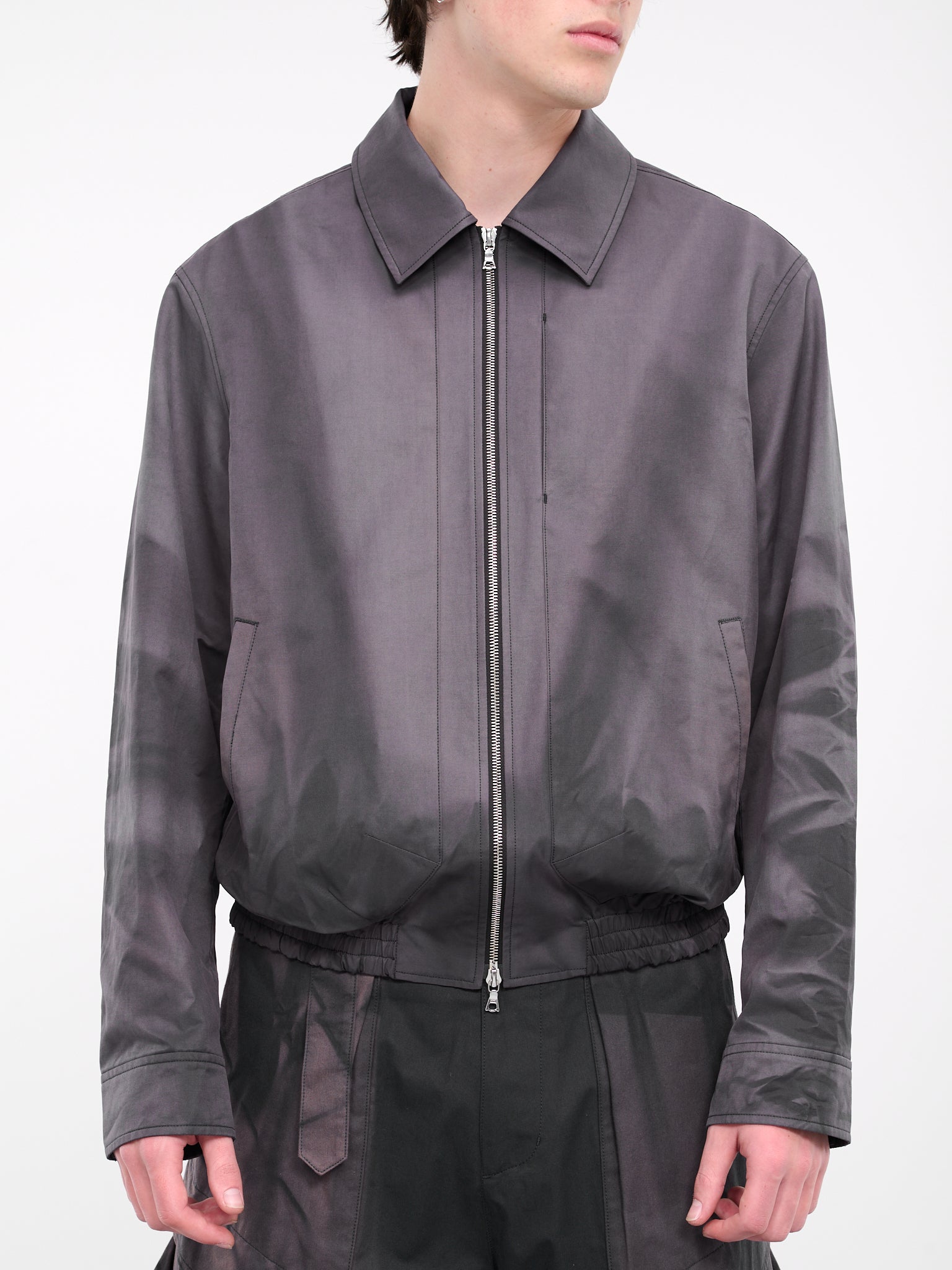 Sun-Bleached Darted Blouson (OU09-DARK-GREY)