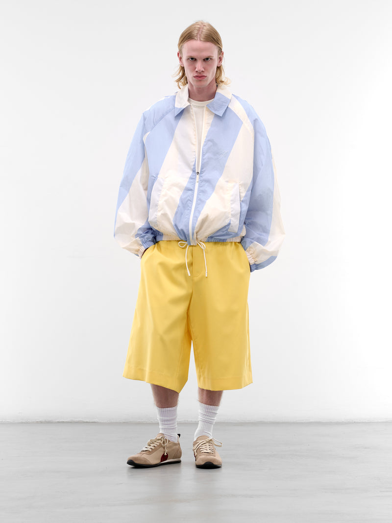 Nylon Diagonal Stripe Windbreaker Jacket (OUM00139AW00753-PRINT-MAXI-STR)