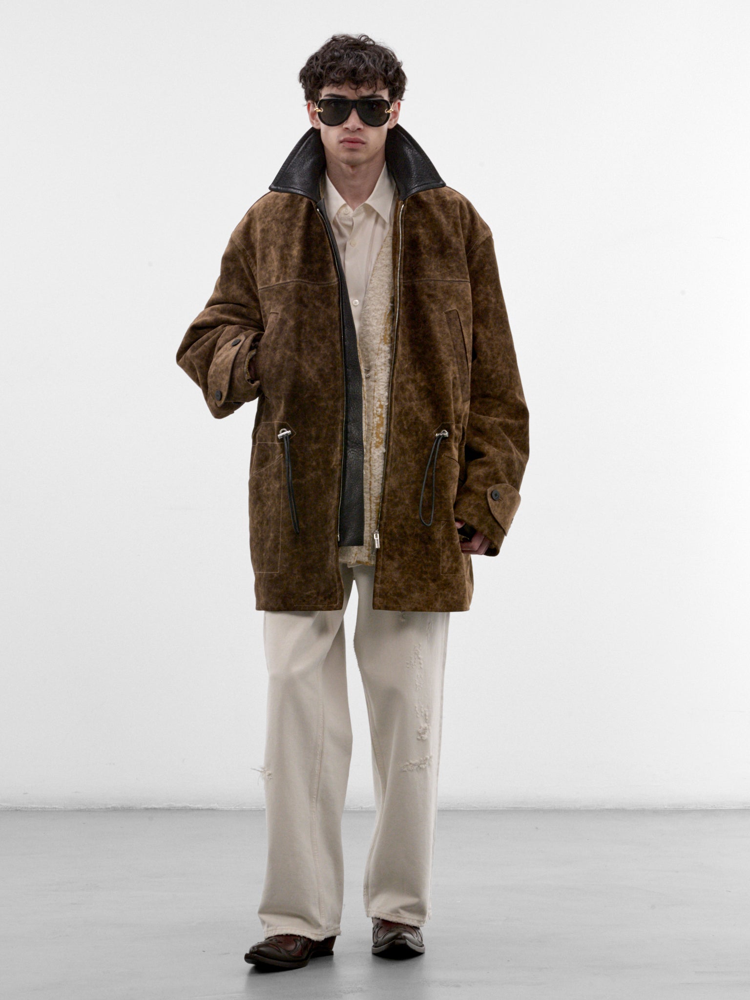 Havana Brown Nubuck Parka (OUM00175AC08C07-BROWN)