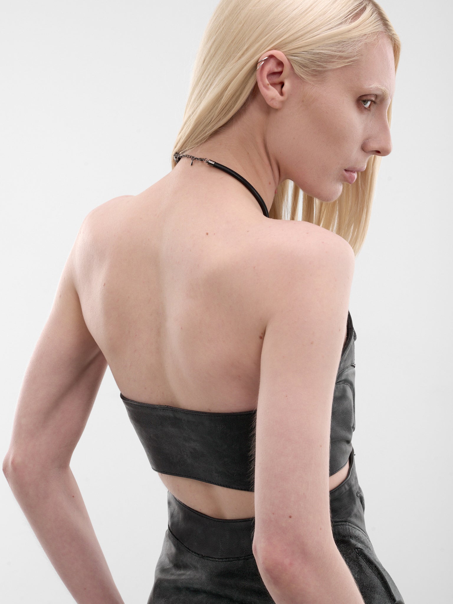 Black Leather Rider Tank Top (TOP-W-RID-LEA-BLACK)